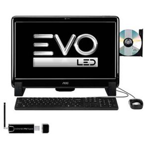 Computador AOC EVO 20341U - W7H, AMD E - 350 Vision, 4GB, 1TB, Wireless, AMD Radeon, LED 20 &acute; , Windows 7 + Receptor de TV Digital para PC AOC CTD - 100 - cod. 1000032772