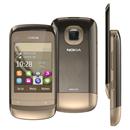 Celular Desbloqueado Nokia C2-06 Dourado Dual Chip com Câmera 2MP, Touch Screen, Rádio FM, MP3, Bluetooth, Fone de Ouvido e Cartão 2GB
