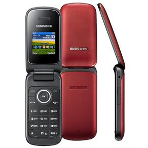 Celular Desbloqueado Samsung E1195 Vermelho com R&aacute;dio FM, Viva - Voz e Fone de Ouvido - cod. 839355