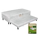 Cama Box Solteiro Paropas 16330 Ortopédico com Cama Auxiliar 40x88x188cm + Capa de Colchão com Elastano Solteiro Fibrasca