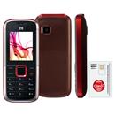 Celular Desbloqueado Claro ZTE R221 Preto/Vermelho c/ Câmera, Dual Chip, MP3, Rádio FM e Fone de Ouvido + Chip Único Claro Pré-Pago - Escolha seu DDD