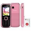 Celular Desbloqueado Claro ZTE R221 Rosa Dual Chip c/ Câmera, MP3, Rádio FM e Fone de Ouvido + Chip Único Claro Pré-Pago - Escolha seu DDD