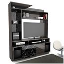 Estante Vamol Legacy com Prateleira de Vidro - Vulcano/Preto
