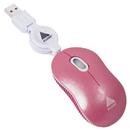 Mouse Óptico Clone 06290 USB com Cabo Retrátil - Rosa