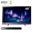 TV 40" LED Sony Bravia Full HD c/ Conexão à Internet* e Conversor Digital + Blu-Ray Player Sony c/ Cabo HDMI