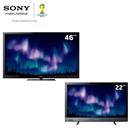 TV 3D LED 46" Sony Bravia Full HD c/ Conexão à Internet e Conversor Digital + TV 22" LED Sony Bravia c/ Conexão à Internet* e Conversor Digital
