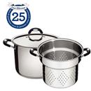 Conjunto Cozi-pasta Tramontina Duo Inox com Cabos de Silicone - 2 Peças