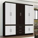 Guarda-Roupa Araplac Veneza com 10 Portas e 3 Gavetas - Tabaco/Branco