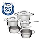 Conjunto de Panelas Tramontina Duo Aço Inox - 5 Peças