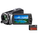 Filmadora Sony Full HD HDR-CX190 Preta c/ LCD 2,7”, Estabilizador Steadyshot, Foto de 5.3MP, Zoom Óptico 30x e Detector de Face + Cartão de 8GB