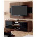 Rack Artely Florence - Imbuia/Preto + Painel Artely Florence - Imbuia/Preto