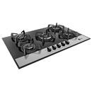 Cooktop a Gás 5 Bocas GE Metal Behind Glass CTGGE070S5A0GM 70 cm - Bivolt - Preto