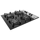 Cooktop a Gás 4 Bocas GE Metal Behind Glass CTGGE060S4A0GM 60 cm - Bivolt - Preto