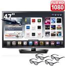 TV 47" Cinema 3D LED LG 47LM6200 Full HD com Smart TV, Conversor Digital, Entradas HDMI e USB e 4 Óculos 3D