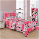 Jogo de Cama Infantil Santista Disney Light Minnie Garden - Pink
