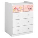 Cômoda Infantil Kappesberg Branco/Rosa