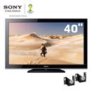 TV 40" LCD Sony Bravia KDL 40BX455 Full HD c/ Rádio FM, Conversor Digital + Suporte de Parede ELG Genius p/ TVs Plasma, LCD, LED de 15" a 71"