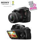 Câmera DSLR Sony Alpha SLT-A57 Preta c/ 16.1 MP, LCD 3.0”, Lente18-55mm, Foto Panorâmica/3D, Detector de Face e Sorriso, Vídeo Full HD e Estabilizador