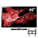 TV 40" Slim LED Samsung Série D5000 UN40D5000 Full HD c/ Entrada HDMI e Conversor Digital + Suporte Fixo ELG N01V4 p/ TVs LCD/LED/Plasma de 32 a 55"