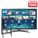 TV 40” Slim LED Samsung Full HD Série ES6100 Preta com Smart TV, Acesso a Internet, Entrada HDMI e USB + Suporte Fixo ELG N01V4 p/ TV's de 32 a 55"