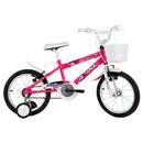 Bicicleta Aro 16 Track Bikes Track Girl com Capacete - Pinky Neon TRAXX-GIRL PN