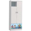 Guarda-Roupa Infantil Kappesberg com 2 Portas e 2 Gavetas – Branco/Rosa