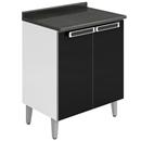 Balcão Duplo Itatiaia Vivace com 2 Portas IG2A-70 - Branco/Preto