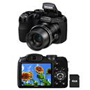 Câmera Digital Fujifilm Finepix S2980 c/ LCD 3.0", 14 MP, Zoom Óptico 18x, Foto Panorama, Vídeo HD, Dupla Estabilização de imagem + Cartão 4GB