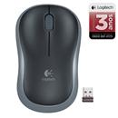 Mouse Óptico Logitech M185 Wireless - Cinza/Preto