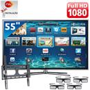 TV 55" Slim LED 3D Samsung Série 6 ES6800 UN55ES6800GXZD Full HD com Smart TV e 2 Óculos 3D + Suporte Fixo ELG + Instalação Grátis (Tecnoponto)