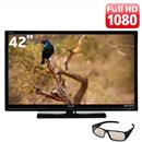 TV 42" LED 3D Sharp Aquos LC-42SV602B Full HD com Conversor Digital, Adaptador Wi-Fi, Entradas HDMI e USB e 1 Óculos 3D