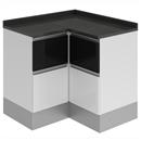 Balcão de Canto Itatiaia Línea sem Tampo e com 2 Portas IGCR - Branco/Preto