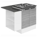 Balcão Ilha para Cooktop Itatiaia Vivace com 2 Portas – Coimbra Cinza
