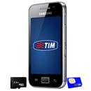 Celular Desbloqueado TIM Samsung Galaxy Ace Preto Android 2.2, Wi-Fi, 3G, Câmera 5.0, MP3, Touch Screen e Cartão 2GB + Chip TIM Pré-pago