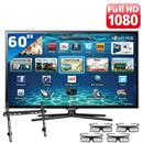 TV 60" Slim LED 3D Samsung Série 6 ES6500 Full HD com Smart TV e 4 Óculos 3D + Suporte Fixo de Parede ELG E600 p/ TVs LCD/LED/Plasma