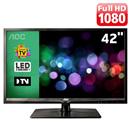 TV 42" LED AOC LE42D5520 Full HD com Smart TV, Conversor Digital e Entradas HDMI e USB