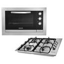 Forno de Embutir Elétrico Suggar FP4611IX com Timer e Grill – Inox - 46 Litros + Cooktop a Gás 4 Bocas Suggar FG6404IX - Inox