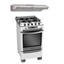 Fogão Brastemp 4 Bocas Ative! Timer BF750B + Depurador de Ar Electrolux DE80X - 80 cm - Inox
