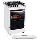 Fogão Electrolux 4 Bocas Chef Super 52SB com Trempes Individuais + Depurador de Ar Electrolux DE80B - 80 cm - Branco
