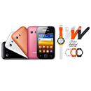 Celular Desbloqueado Samsung Galaxy Y Color Plus com Android 2.3 e Cartão 2GB + Relógio Unissex AnalógicoTroca Pulseiras Condor