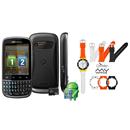 Celular Desbloqueado Motorola Fire XT317 Preto Dual Chip com Câmera 3MP, Android 2.3 e Cartão 2GB + Relógio Unissex AnalógicoTroca Pulseiras Condor