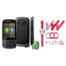 Celular Desbloqueado Motorola Fire XT317 Preto Dual Chip com Câmera 3MP, Android 2.3 e Cartão 2GB + Relógio Analógico My Watch Kit Pulseiras Condor