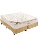 Conjunto Cama Box + Colchão King Size Minaspuma Cannes Nature Dreams com Molas Super Pocket - 30x193x203cm - Bege