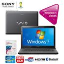 Notebook Sony Vaio SVE14113EB Preto com Intel® Core™ i3-2370M, 4GB, 500GB, Gravador de DVD, LED 14" e Windows 7 + Mcafee Antivirus Plus