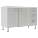Balcão BRV Juliana com 2 Portas e 3 Gavetas - Branco/Decapê