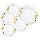 Jogo de Massa de Porcelana 5 Peças Conthey Branco com Olive - D163849