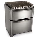 Fogão Electrolux 5 Bocas Celebrate 76DFX com Painel Digital, Duplo Forno, Grill e Timer - Inox