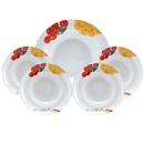 Jogo de Massas Conthey em Porcelana 5 peças Branco/Tomate - D163852