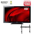 TV 40" LCD Sony Bravia KDL 40BX455 Full HD c/ Rádio FM e Conversor Digital + Suporte Fixo de Parede ELG E600 p/ TVs LCD/LED/Plasma
