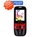 Celular Desbloqueado Venko Ideal II Preto/Vermelho com Quadri Chip, Câmera VGA, Discado Inteligente, MP3, FM, Bluetooth, Fone e Cartão 2GB